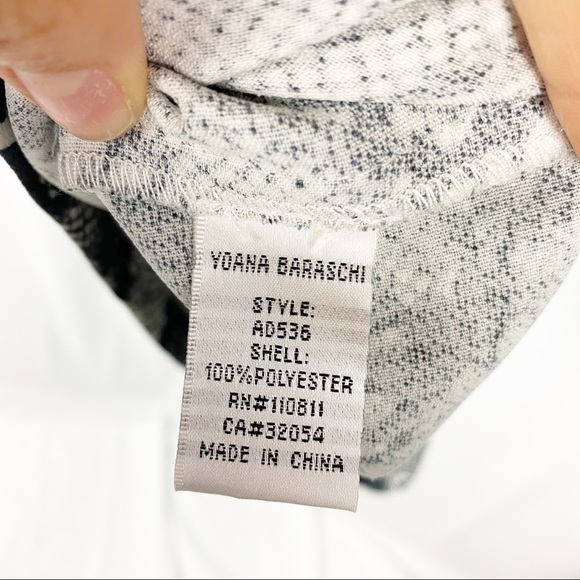 BARASCHI Anthropologie Paisley Print Navy Dress - Picture 7 of 7